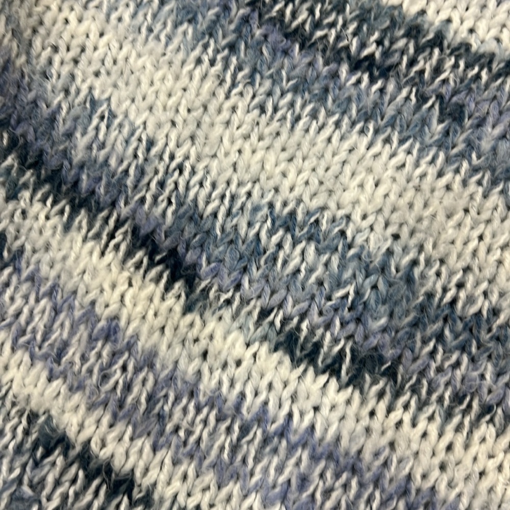 Sweater Cable Knit Blue Wild Fable Crop Winter Fuzzy Cozy Warm Vintage Chunky - Picture 5 of 11